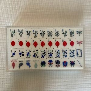 Brand New designer Mahjong tiles - floral design.